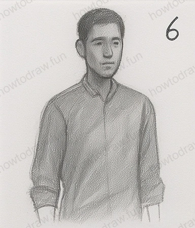 Step 6: Final details and highlights added for a polished portrait.