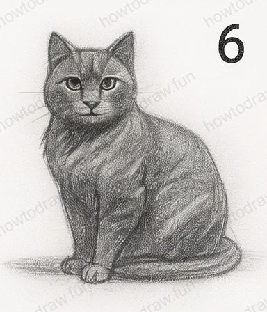 Final touches with darkened outlines and refined details.