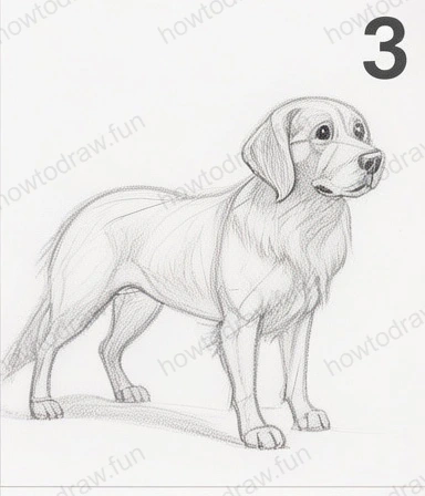 Adding facial features and initial fur texture.