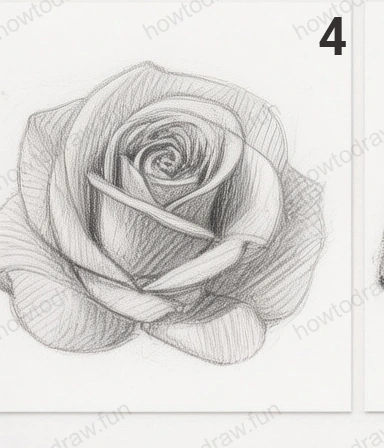 Introducing shading for depth and dimension in the petals.