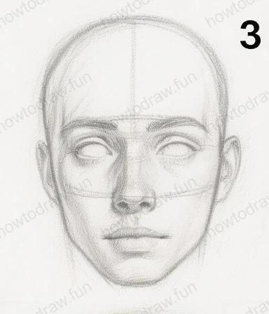 Refined facial shape with added depth and eye details.