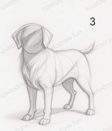 Detailed facial features and texture of the dog's fur.