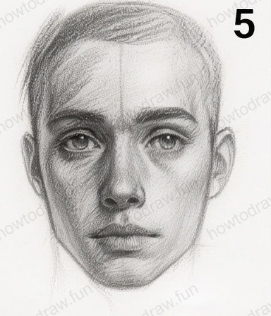 Enhanced details in eyes, lips, and facial shading.