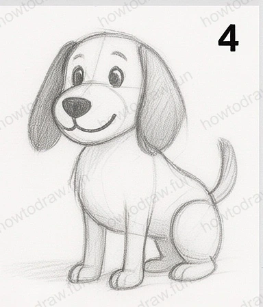 Step 4: Defining the legs and smoothing the body lines.