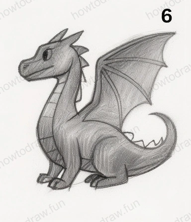 Final touches and highlights for a finished dragon.