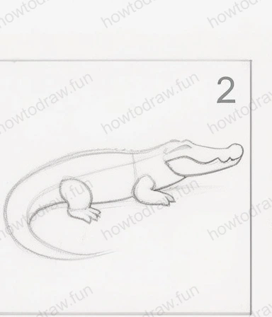 Step 2: Refined shape with details for the head and limbs.