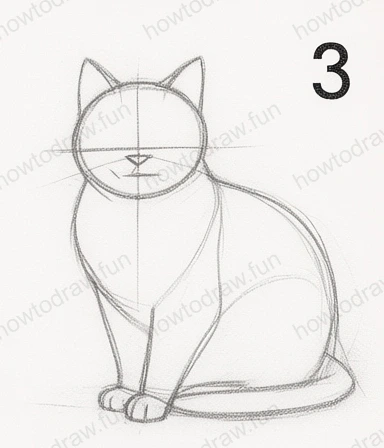 Facial features like eyes, nose, and mouth are sketched.