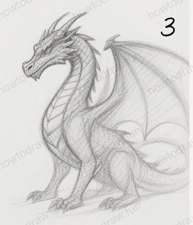 Step 3 enhancing anatomy and adding scale textures.