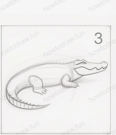Step 3: Enhanced contours and initial textures on the body.