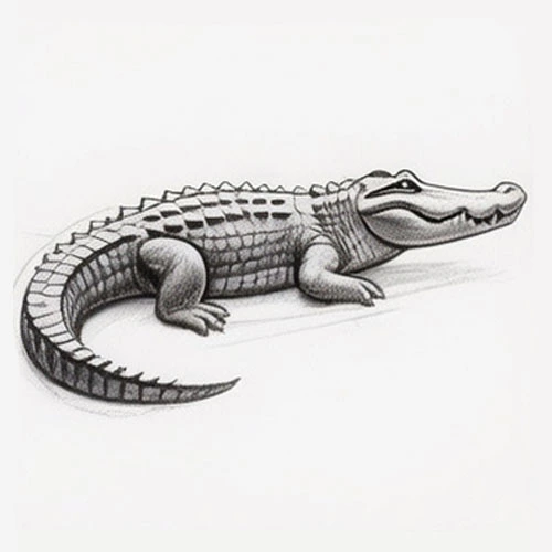 How to Draw a Semi-Detailed Crocodile
